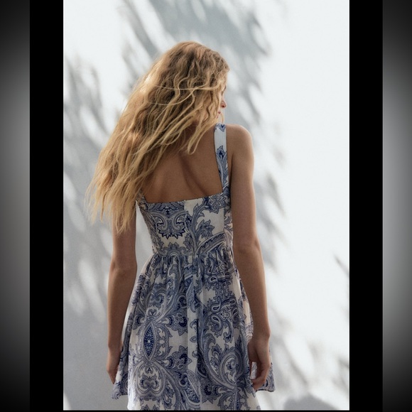 PRINTED SHORT DRESS - Picture 8 of 10